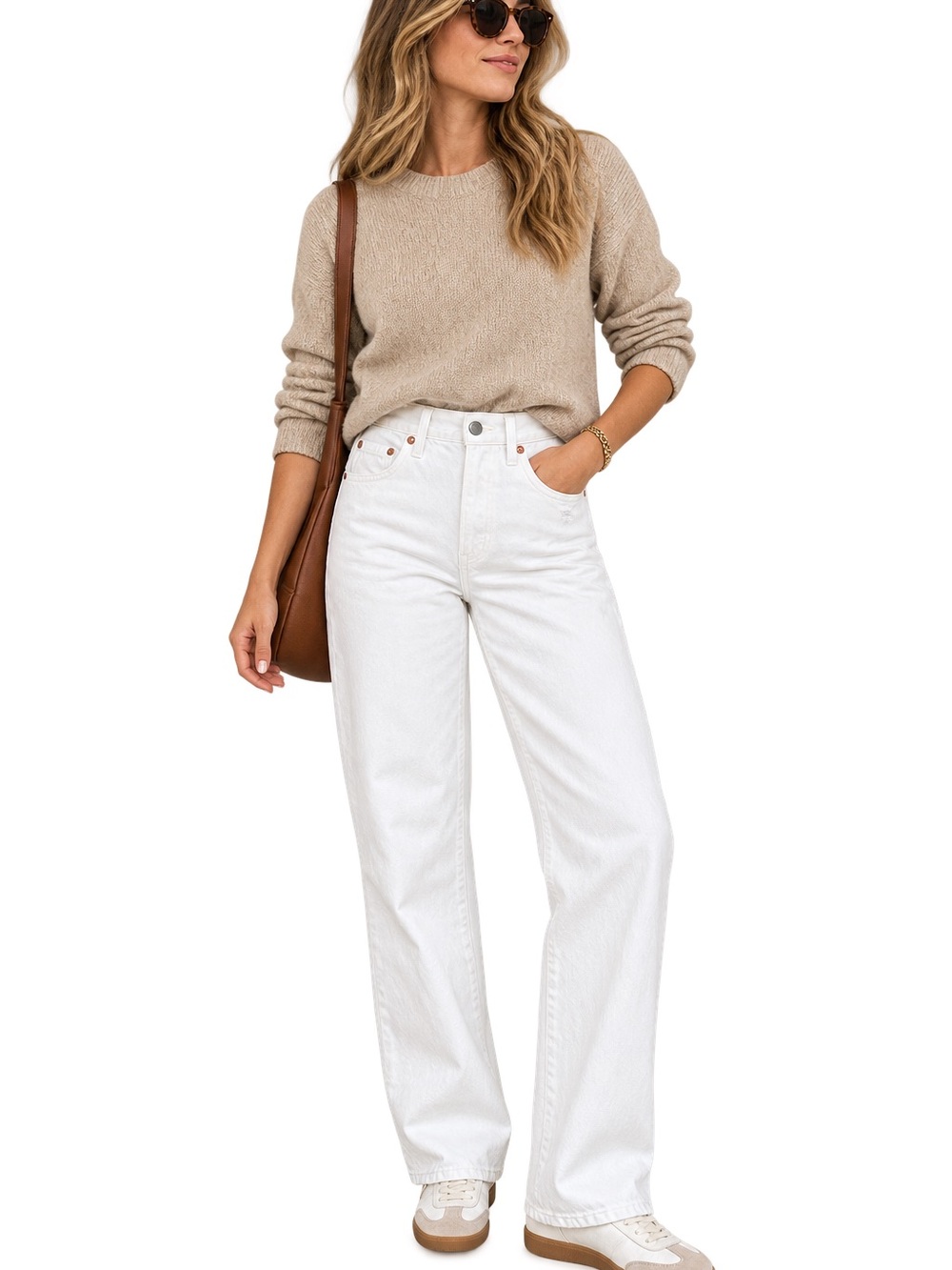 Levi's White Ribcage Straight Ankle Jeans size 24